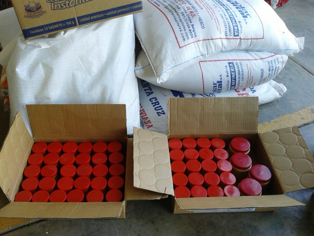 The peanut butter will be included with other food and supplies that have been donated for distribution to the Beni.