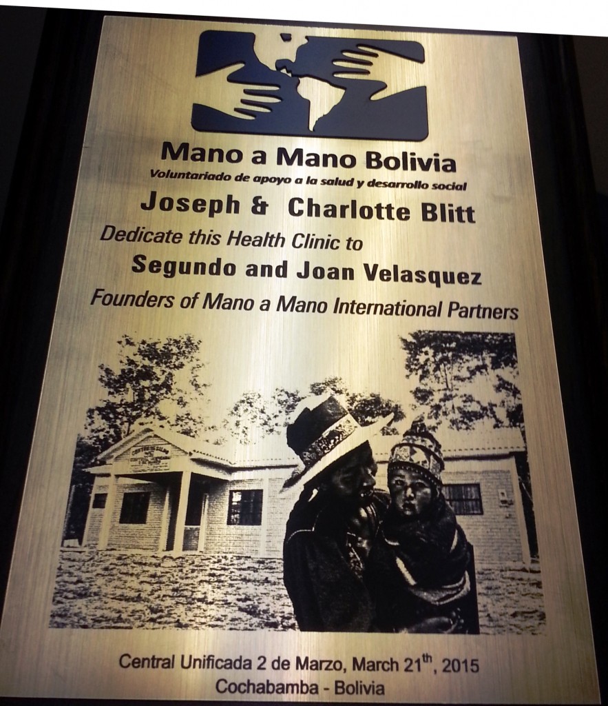 Dedication plaque for Central Unificada 2 de Marzo clinic.