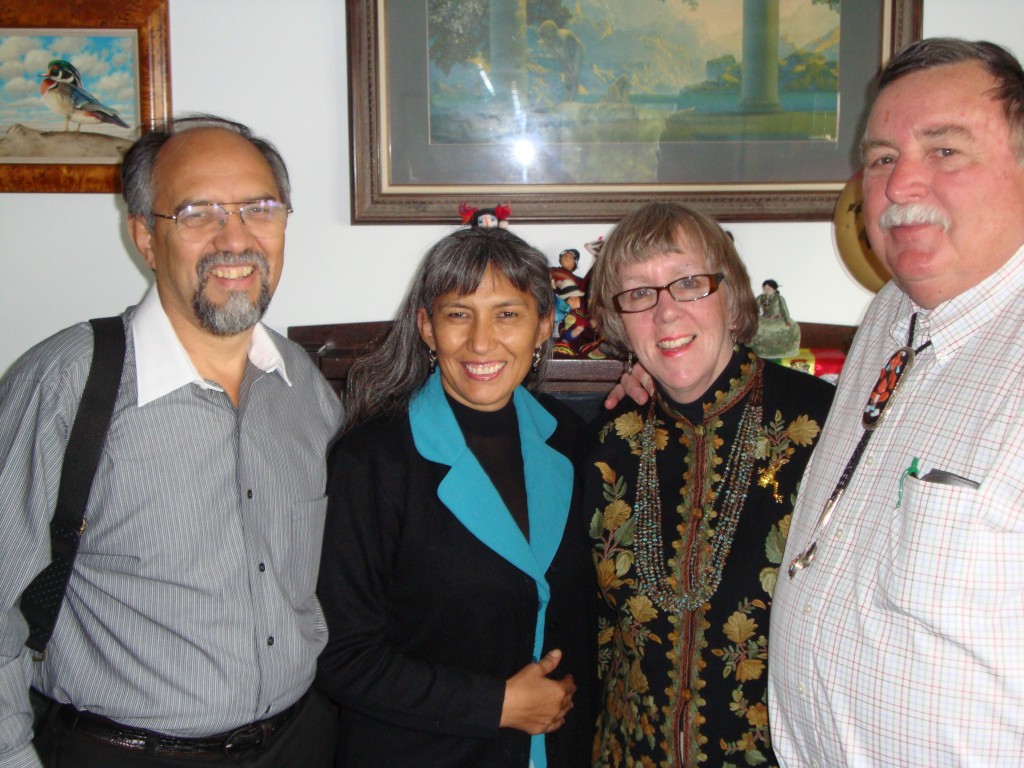 From left to right: Mano a Mano co-founder Segundo Velasquez, Mano a Mano Internacional Board Member Maria Blanca Velasquez, Susan Eyre, and Richard Eyre.