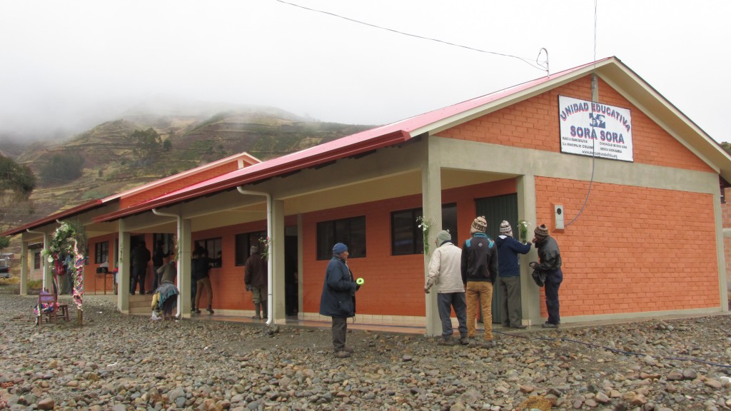 The 'Margaret Eyre' school in Sora Sora, Bolivia was dedicated on June 28, 2016.