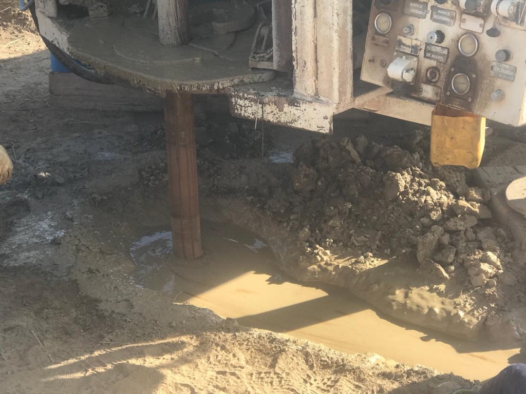 They have reached the 60 meter depth. Our engineer estimates that there is 24 meters depth of water in the well Once the geology of the soul strategy around the well is documented, piping will be installed and soon after that, we will pump water.